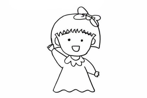 How to draw Chibi Maruko-chan in simple strokes