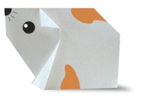 Childrens handmade origami--cute hamster