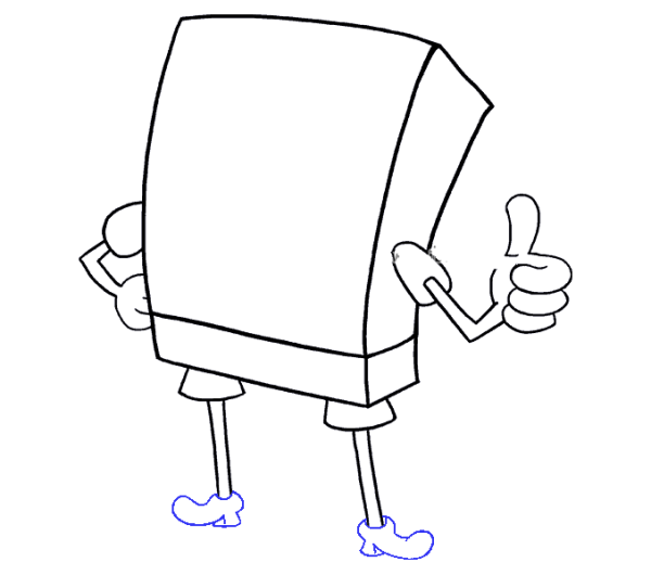 Learn to draw cute SpongeBob SquarePants