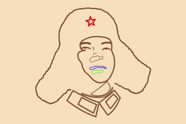 How to draw Lei Feng