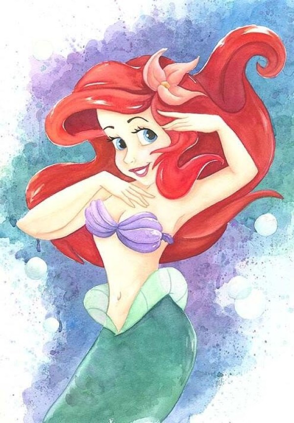 Appreciation of the Little Mermaid Ellie childrens story painting works