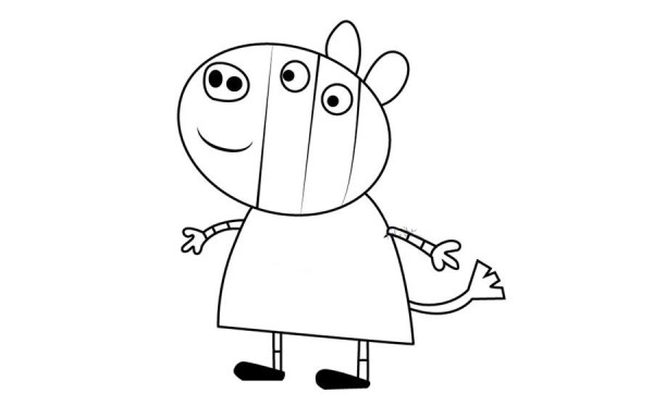 Peppa Pig Zebra Zoe Simple Drawing