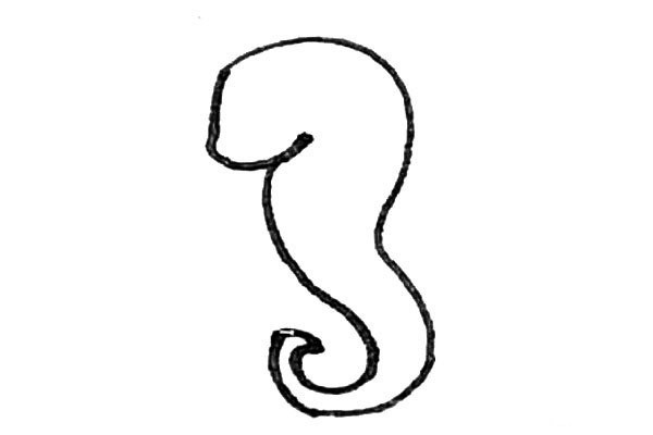 Children learn to draw seahorses easily