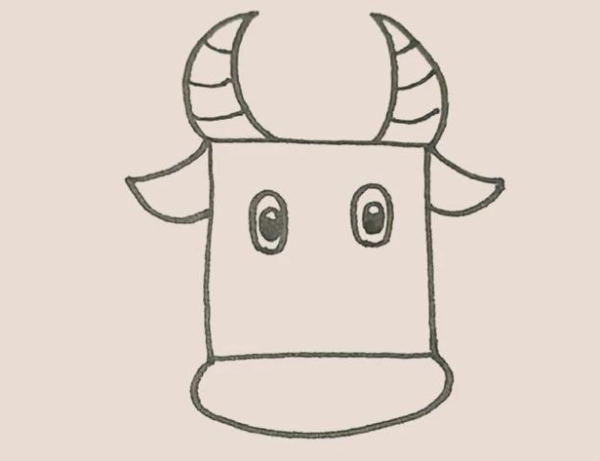 Simple drawing of cow