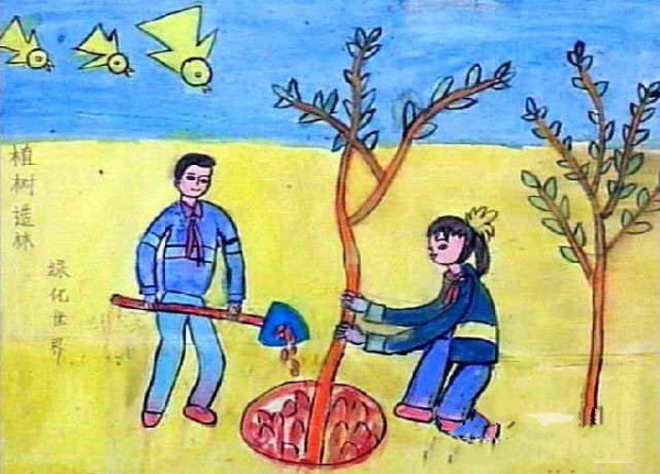 Childrens drawings of spring Arbor Day-Arbor Day activities