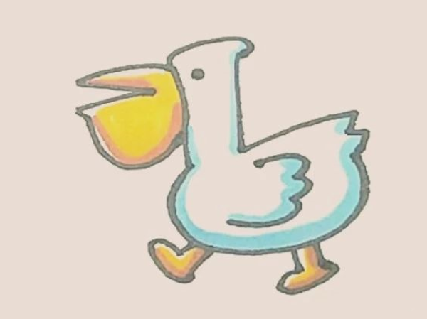 Simple drawing of pelican