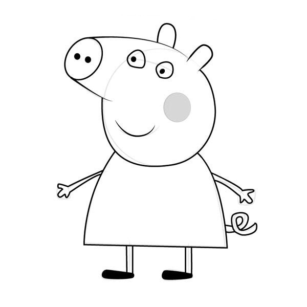 Piggy Peppa Pig Chloe Simple Drawing