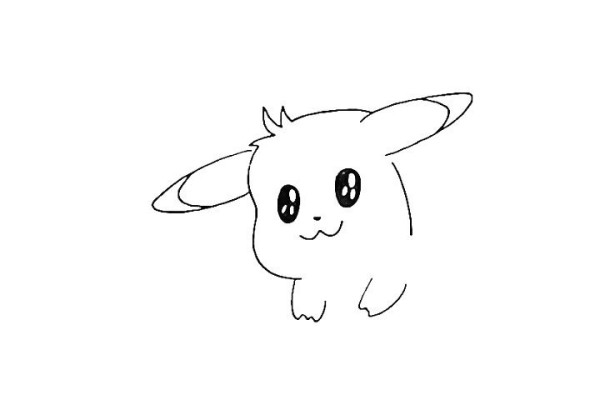 How to draw Pikachu in simple strokes