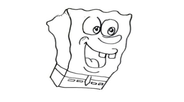 Nine steps to draw cute SpongeBob SquarePants