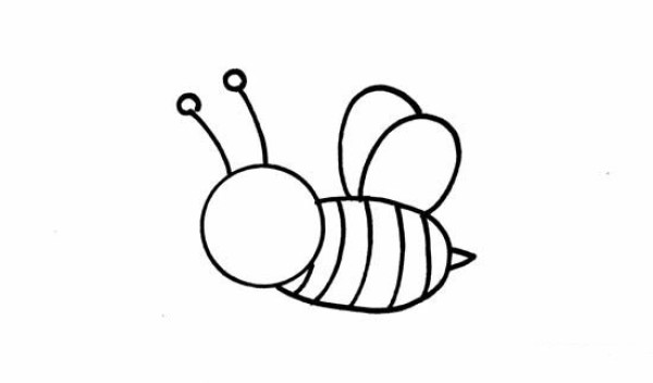 Cute bee simple strokes