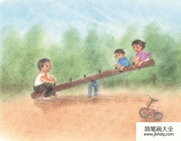 Appreciation of childrens paintings on Dragon Boat Festival - Lets play the seesaw