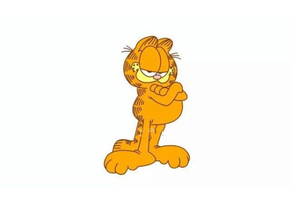 Draw a naughty Garfield cat