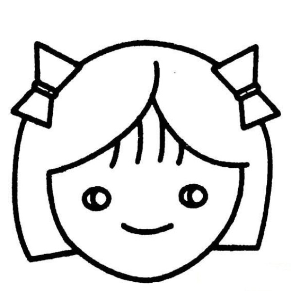 Simple strokes of little girls avatar