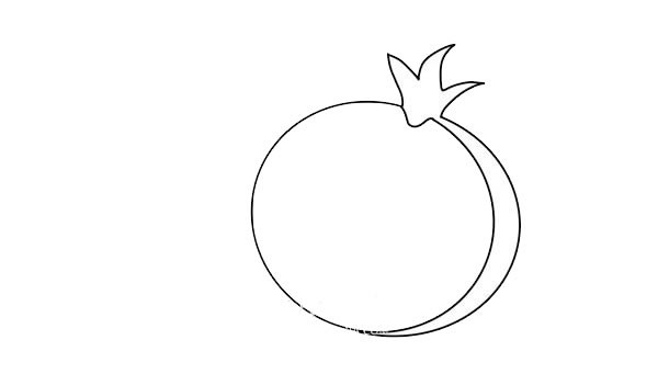 How to draw a peeled pomegranate