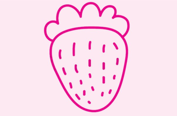 Simple strawberry drawing