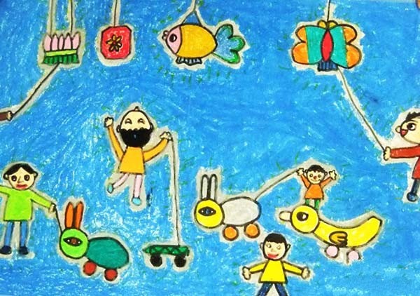 Childrens Paintings for the Lantern Festival on the 15th day of the first lunar month in 2017