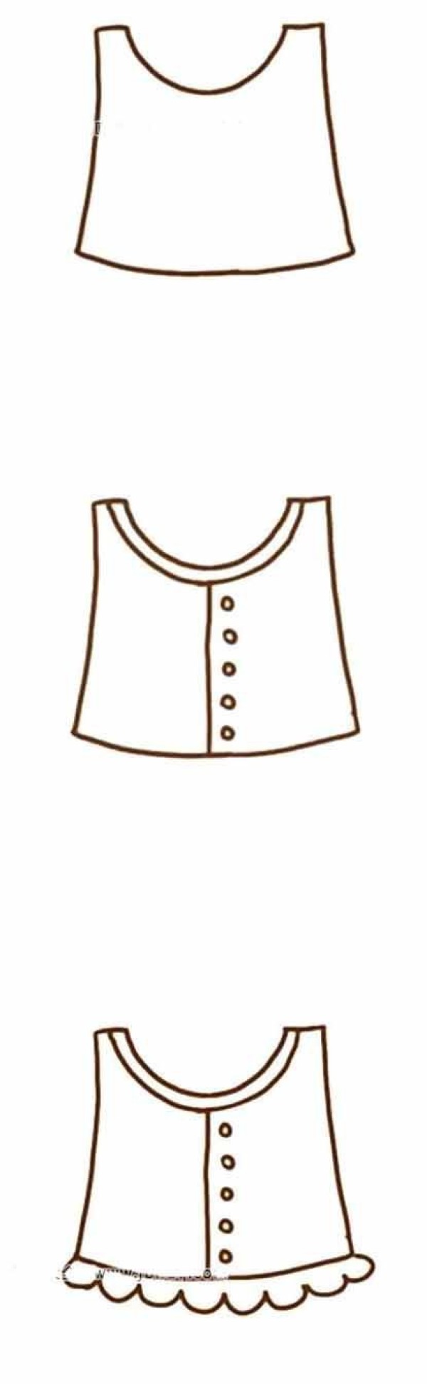 How to draw a little girls vest