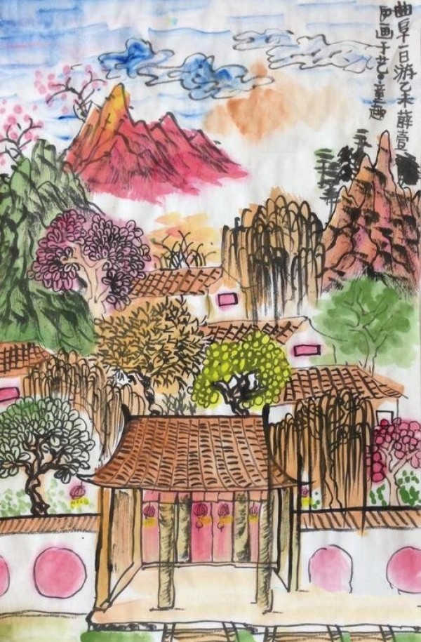 One-day trip to Qufu to appreciate children’s Chinese paintings in autumn