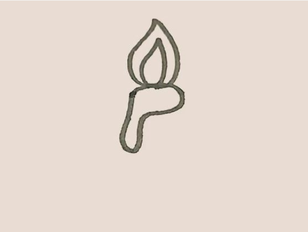 Simple drawing of candle