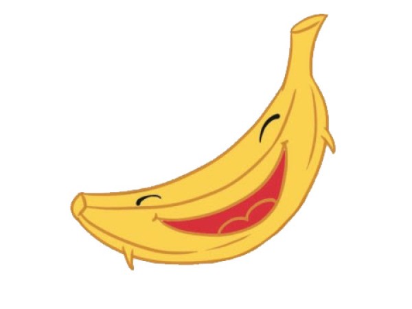 Cartoon banana simple strokes