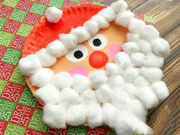 Cake Paper Plate to Make Santa Claus