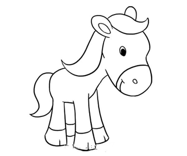 Cute little pony simple drawing tutorial