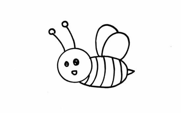 Cute bee simple strokes