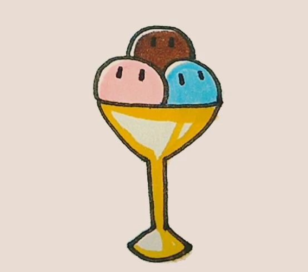 Simple drawing of ice cream