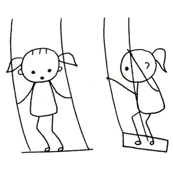 Simple strokes of playing on the swing