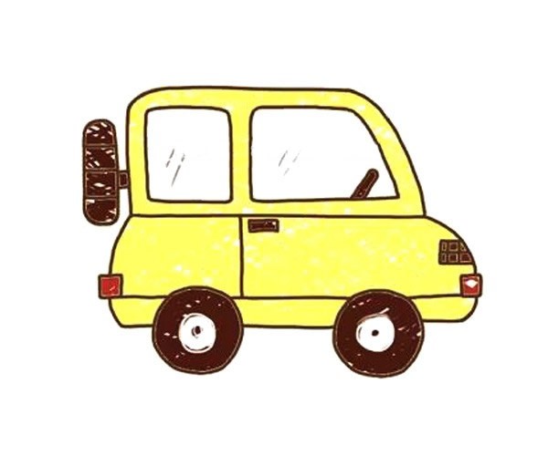 5 beautiful simple car drawings