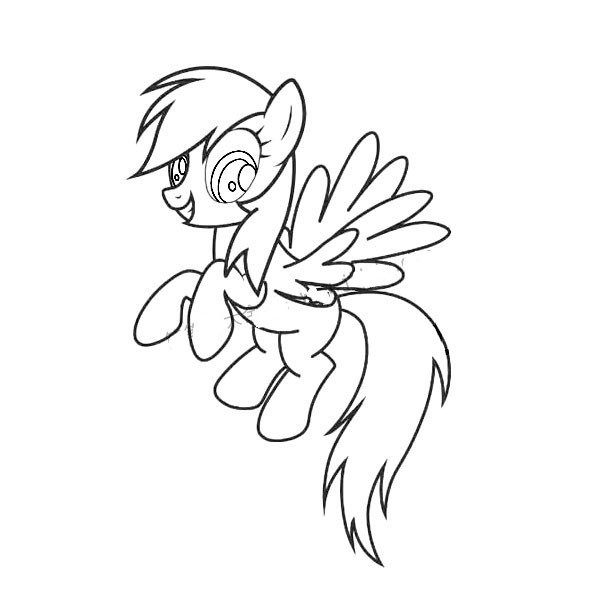 My little pony rainbow daisy simple drawing