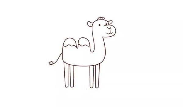 Draw a cute camel in five steps