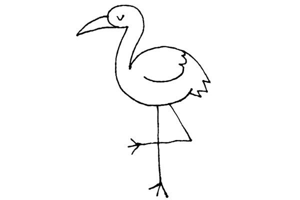 Learn to draw a flamingo easily