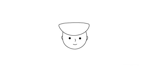 How to draw a handsome policeman in simple strokes