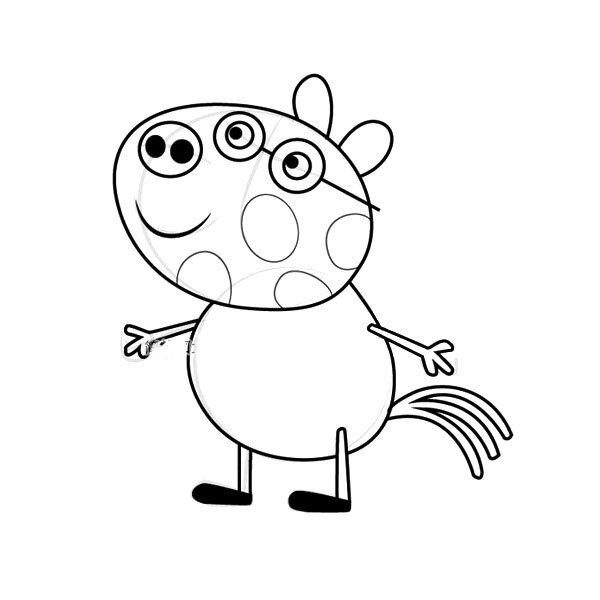 Peppa Pig and Pony Pedro Simple Drawing