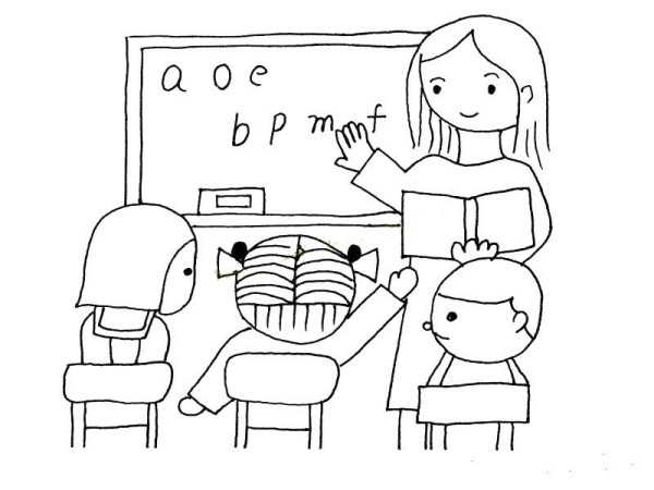 Chinese teachers simple drawing picture