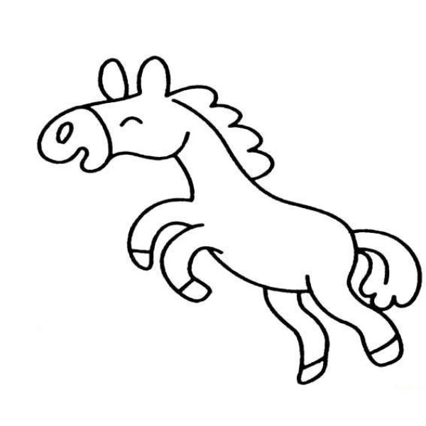 A complete collection of simple animal drawings. How to draw a pony for young children.