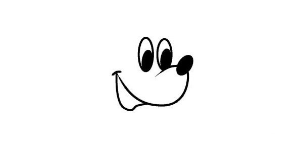 How to draw Mickey Mouse in simple strokes