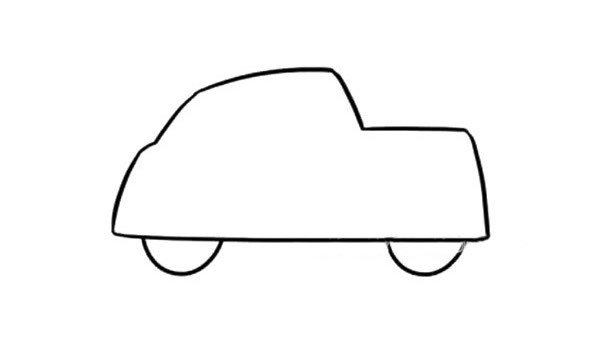 How to draw a retro car