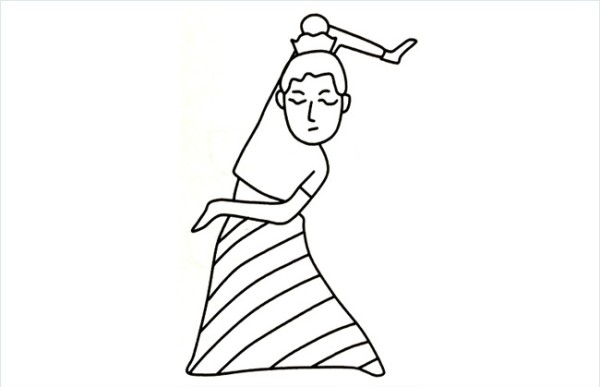 Simple drawing pictures of folk dances