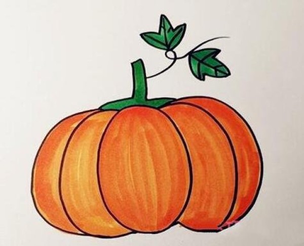 How to draw a big golden pumpkin