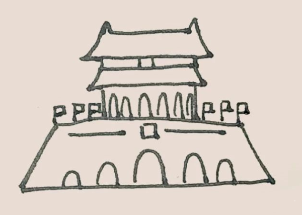 Simple drawing of Tiananmen