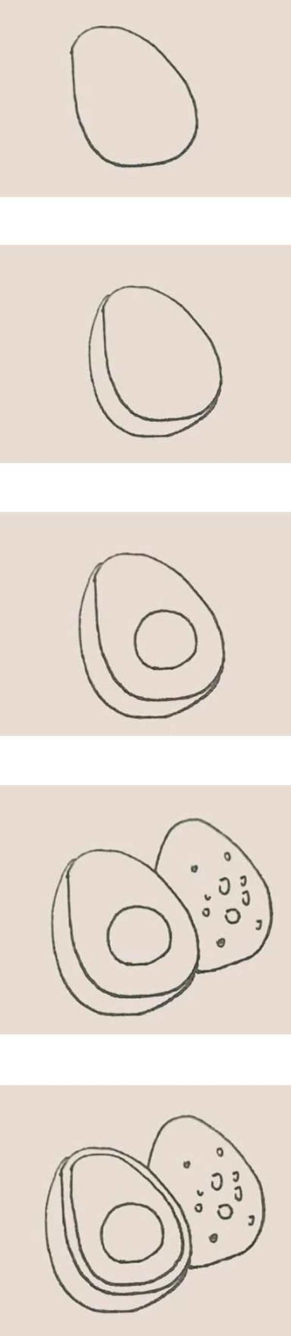 How to draw delicious and nutritious avocado