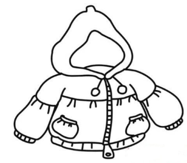 Simple drawing of winter coat