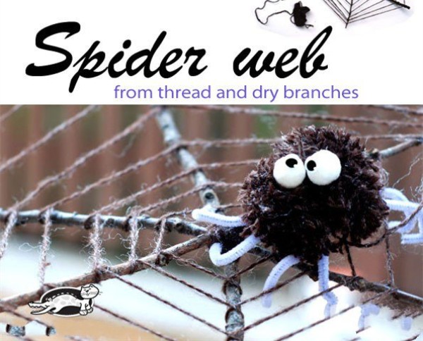 Halloween Spider Web Making