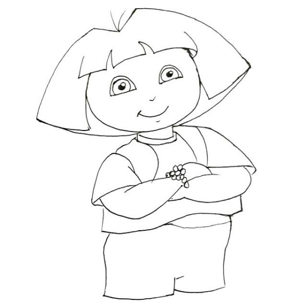 How to draw Dora the Explorer