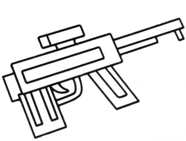 How to draw a toy submachine gun