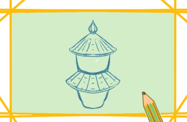 Simple drawing of simple yurt