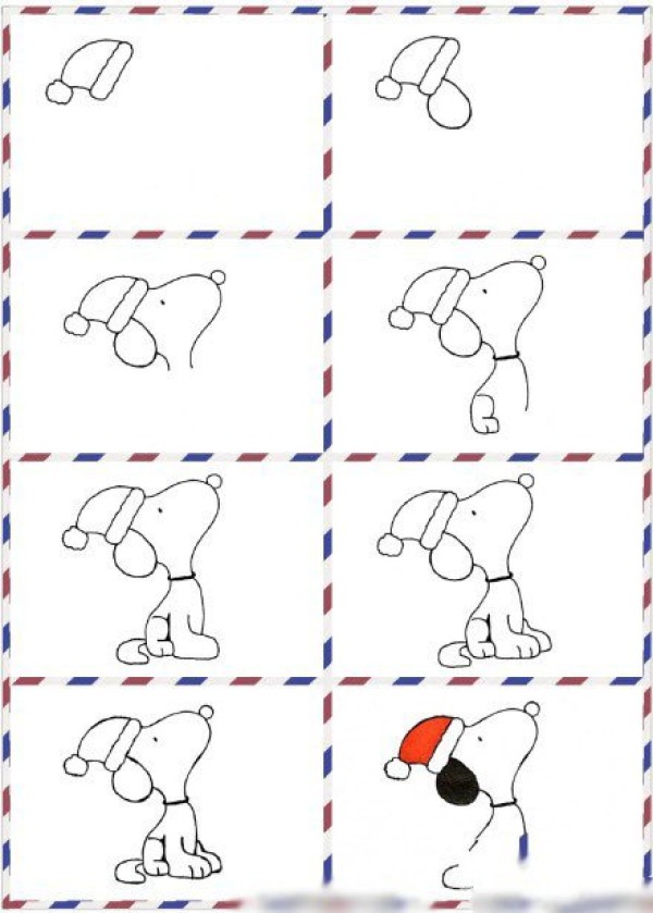 Snoopy simple drawing tutorial