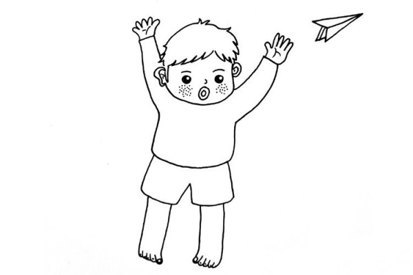 Learn to draw a little boy together